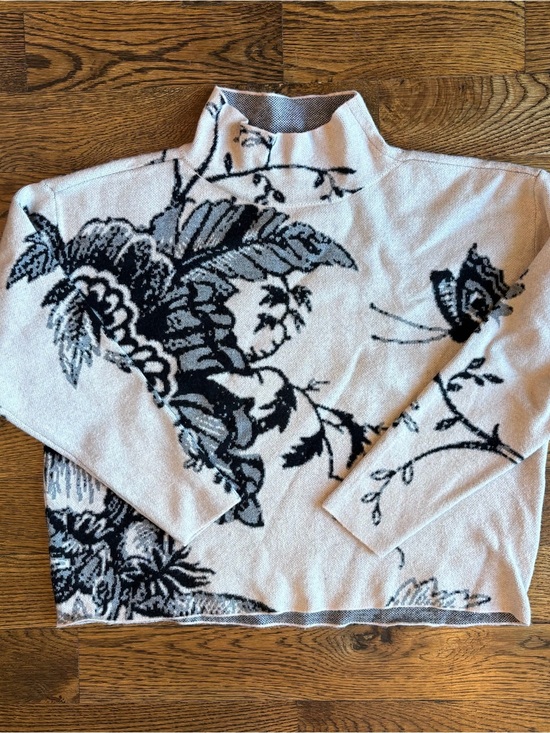 Maeve Sweaters - Maeve by Anthropologie Floral Mock Neck Knit Sweater | Women’s XS